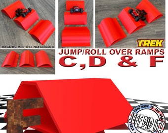 1/24th Monster Truck Jump / Roll Over Ramp F - Works as Display Stand - Includes Anti Slip Rubber Feet - FREE SHIPPING