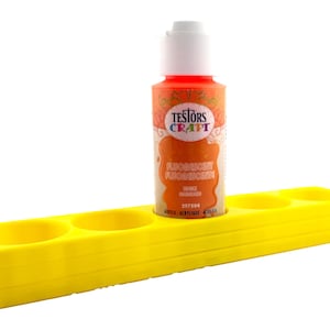 Jeff Did It! - Testors 2oz Bottle Holder - Holds 5 Bottles w/Anti-Slip Rubber Feet  Holds Testors Craft 2oz Bottles 2oz , etc - 3D Printed