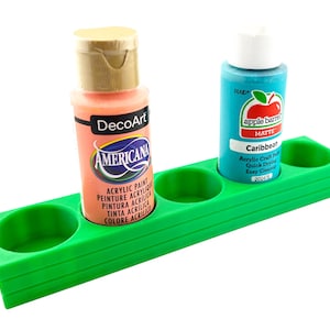 Apple Barrel Paint Bottle Holder  Holds 5 Bottles w/Anti-Slip Rubber Feet  Holds Most 2oz Craft Paint Bottles Smart Craft, etc - 3D Printed