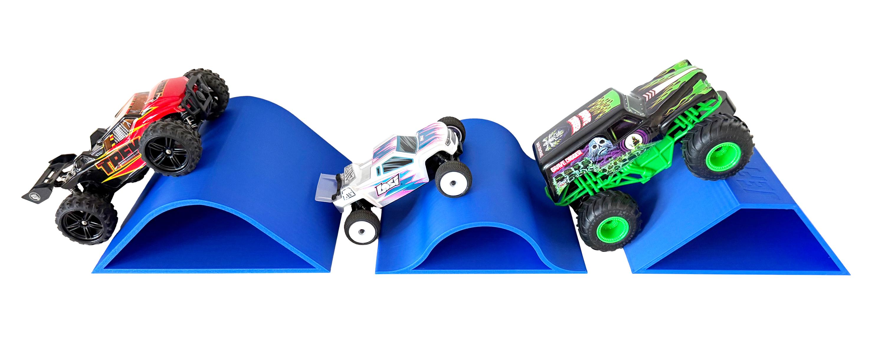 1/24th Monster Truck Ramp Set Includes 3 Jump/roll Over Ramps - 200mm ...