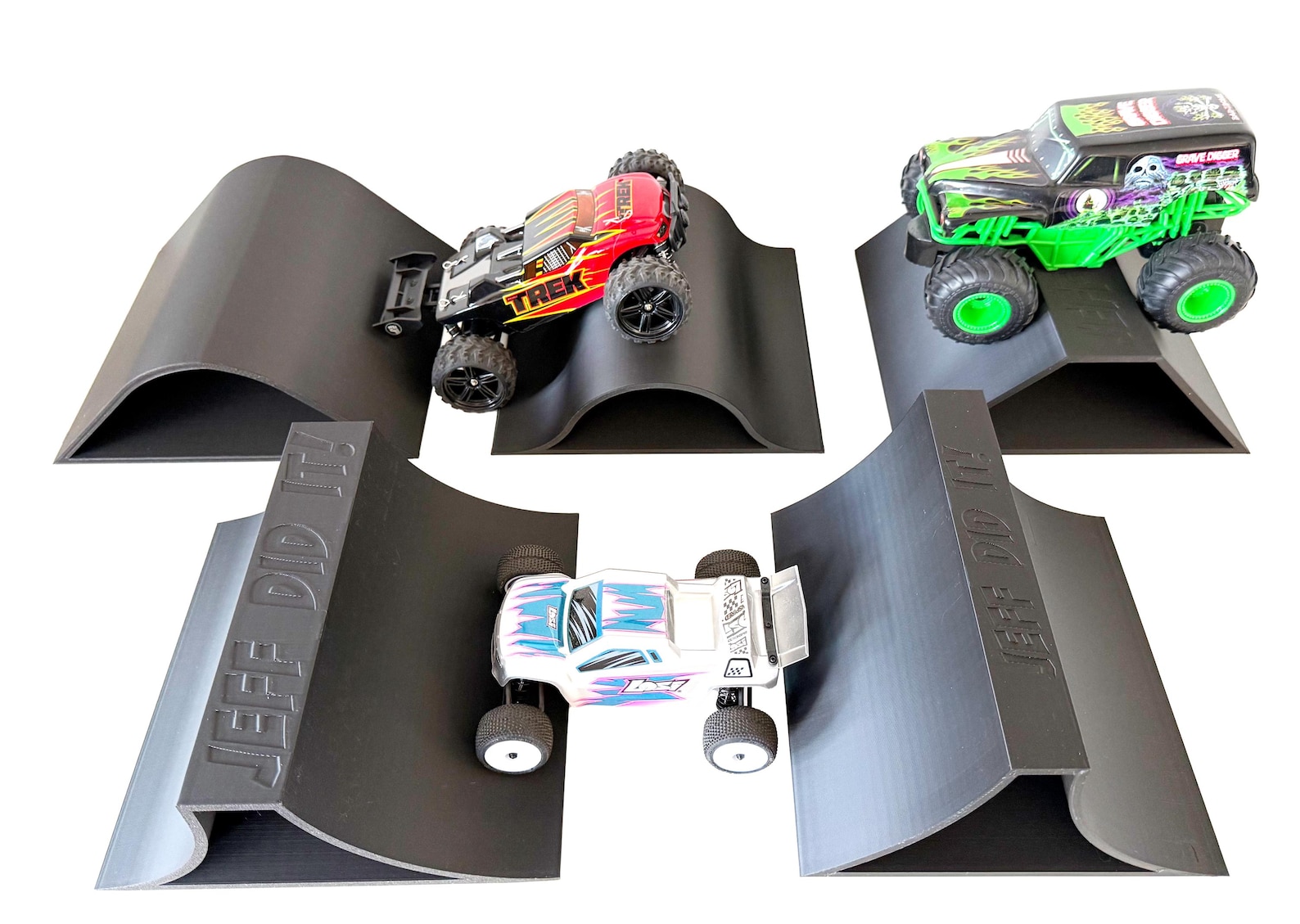 1/24th Monster Truck Ramp Set 1 Includes 5 Stunt/jump Ramps - 200mm ...