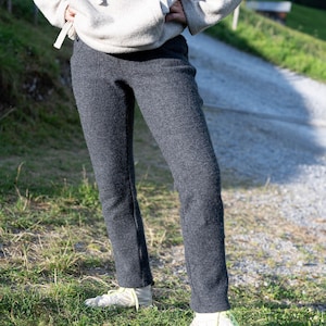 NEW! boiled wool pants GREY MELANGE for women, woman&#39;s wool pants, ladies outdoor pants, boiled wool trousers