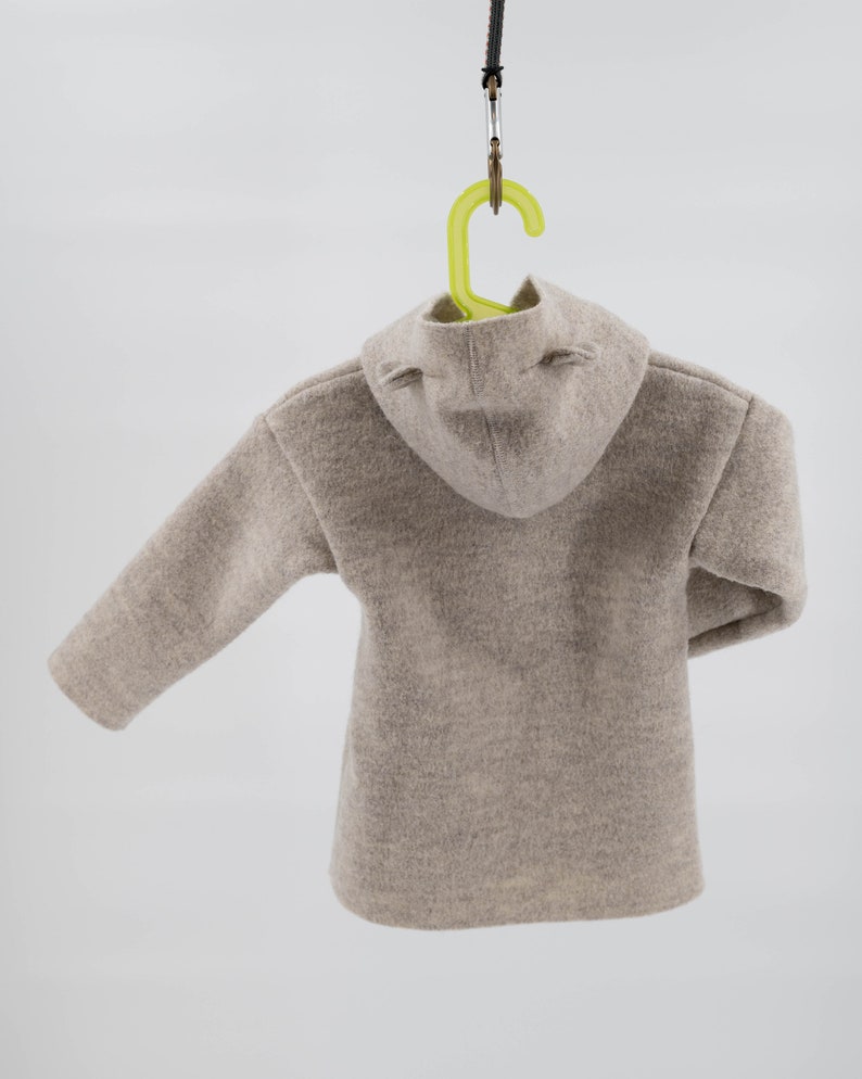 Immédiatement prêt à être expédié Sweat à capuche en laine pour enfants, sweat à capuche en laine, sweat à capuche en laine vierge 100%, pull chaud pour enfants MADE IN GERMANY image 3