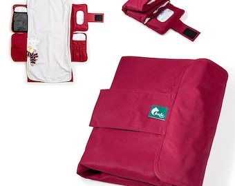 balu - Diaper bag with integrated baby changing mat for on the go - soft flannel - waterproof and washable - baby organizer
