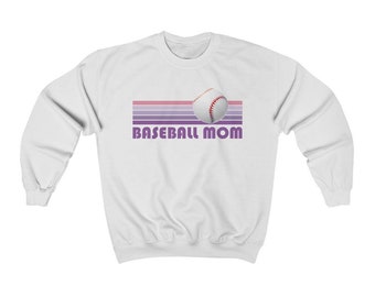 Retro Baseball Mom Sweatshirt mit Rundhalsausschnitt - Unisex Fit