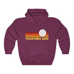 Volleyball Dad Hoodie - Retro Unisex Volleyball Dad Hoodie Sweatshirt