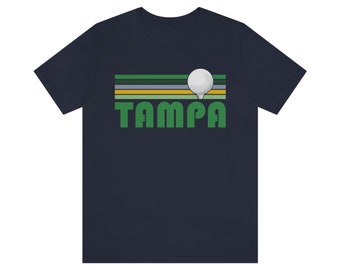 Golf Tampa Florida T Shirt, Retro Golf Unisex Graphic Tee, Tampa Golf Gift, Golf Course Style, Soft and Comfortable