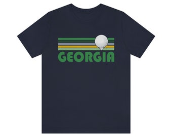 Golf Georgia T-Shirt, Retro-Golf-Unisex-Grafik-T-Shirt, Georgia-Golf-Geschenk, Golfplatz-Stil, weich und bequem