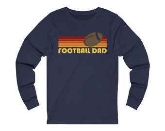 Camiseta de manga larga Football Dad - Camiseta de manga larga retro Adult Unisex Football Dad