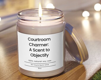Gift for Lawyers, Candles, Lawyer Law School Student Graduation Gifts, Funny Candle for Women, Office Decor, Housewarming, Soy Wax, Scented