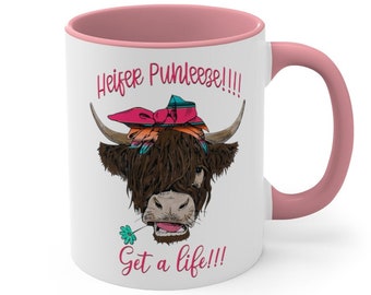 Highland Cow Mug, Funny Farm Animal Coffee Cup, Sassy Cow Gift