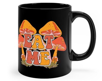 70s Hippie Mushroom Mug, Funny Magic Fungi Cup