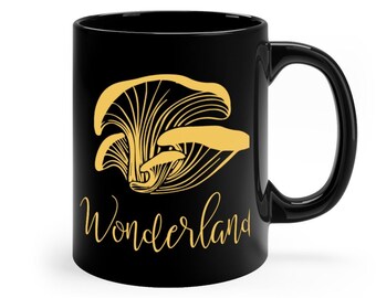 Wonderland Ceramic Mushroom Mug, Cottagecore Stoners Gift