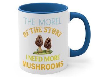 Morel Mushroom Coffee Mug, Nature Lover Gift