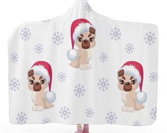 Manta navideña con capucha para perro, un regalo acogedor para los amantes de las mascotas