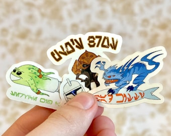 Clone Wars Gunship Nose Art Sticker Trio
