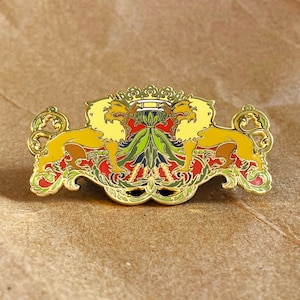 Heraldic Lions Enamel Pin