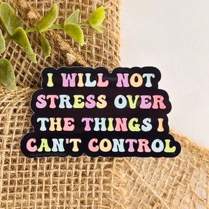Stress sticker, mental health sticker, coworker gift, birthday gift for best friend, cute sticker for phone case, water bottle sticker