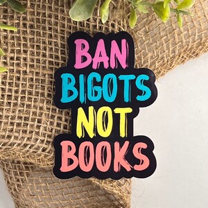 Banned books sticker, laptop decal, birthday gift for reader, Christmas gift for adult, stocking stuffer for reader, kindle sticker, reader