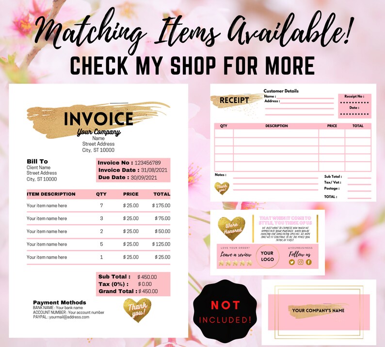 Editable Purchase Order Form for Small Business in CANVA - Etsy