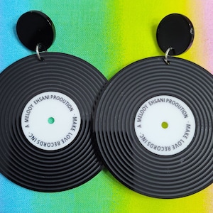 Vintage Vinyl Record Earrings: Lightweight Music Lover Gift