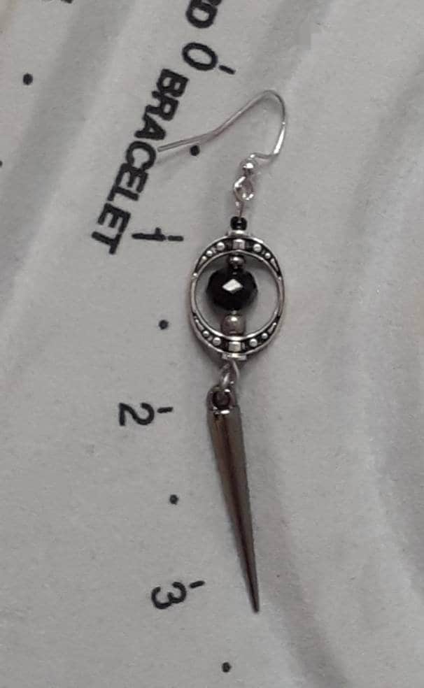 Gunmetal Gothic Spike Earrings, Spike Earrings, Trad Goth, Copper Spike Earrings
