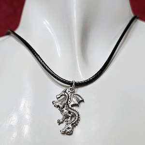 Silver Dragon Necklace, House of the Dragon, Mythical Jewelry, SciFi Jewelry, Birthday Gift, Christmas Gift, Gift for Him, Gift for Her