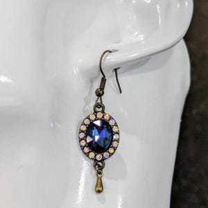 Sapphire Blue Princess Diana Earrings, Victorian Earrings Dangle, Edwardian Earrings, Gift for Her, Birthday Gift, Handmade Gift