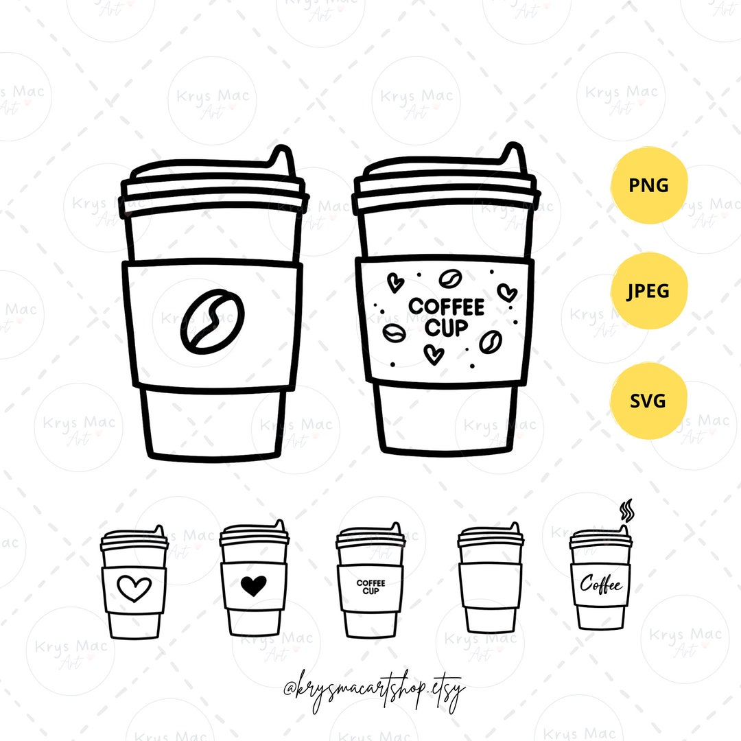 Coffee Cup SVG, Coffee Cup PNG, Coffee Cup Clipart, Silhouette, Cricut