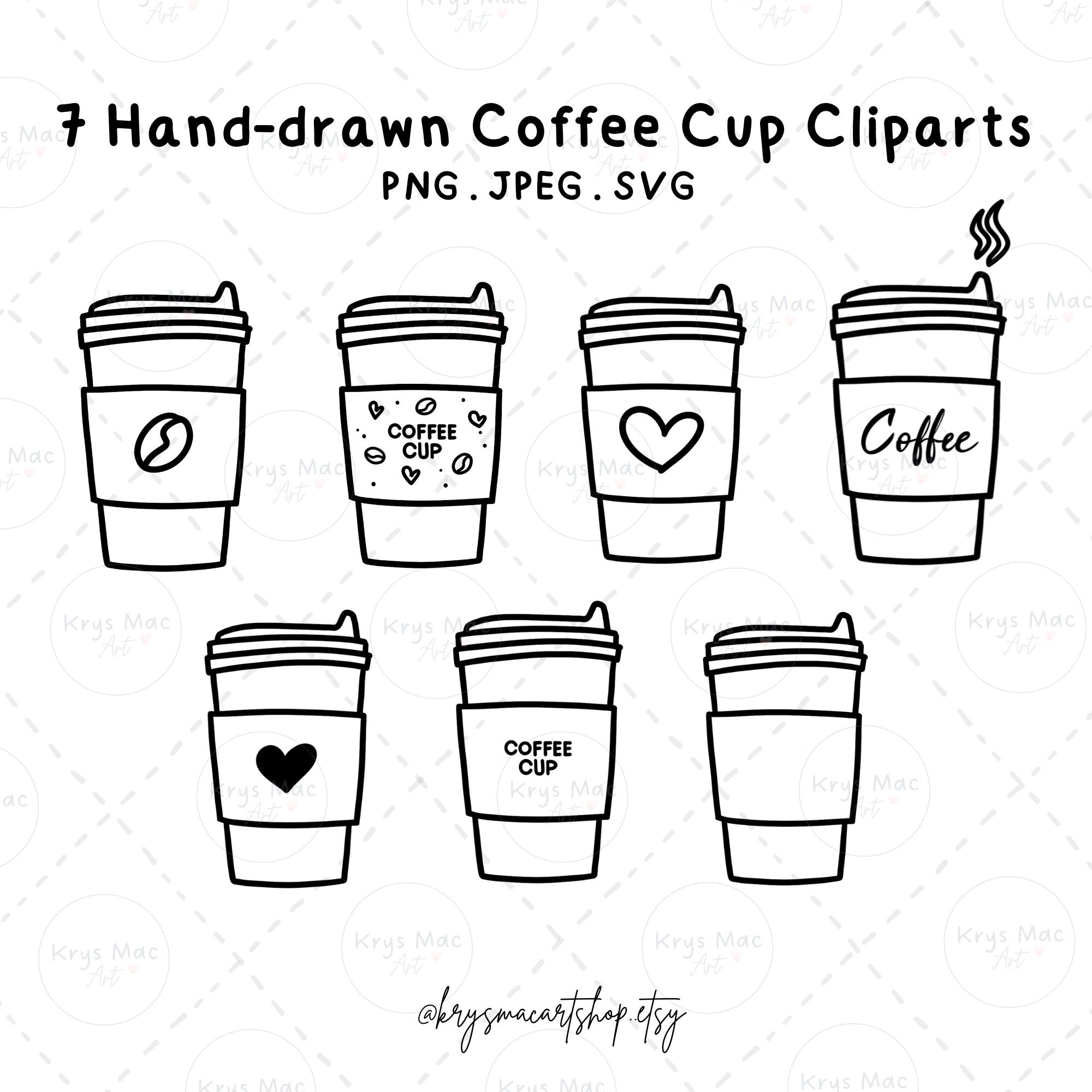 Coffee Cup SVG, Coffee Cup PNG, Coffee Cup Clipart, Silhouette, Cricut