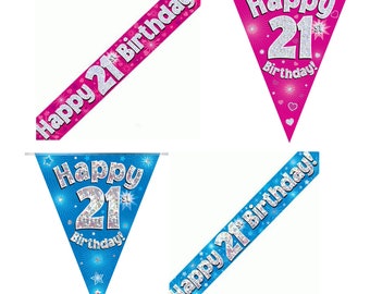 21st birthday bunting and Happy 21st Birthday ... add name 21st birthday bunting and Happy 21st Birthday ... add name