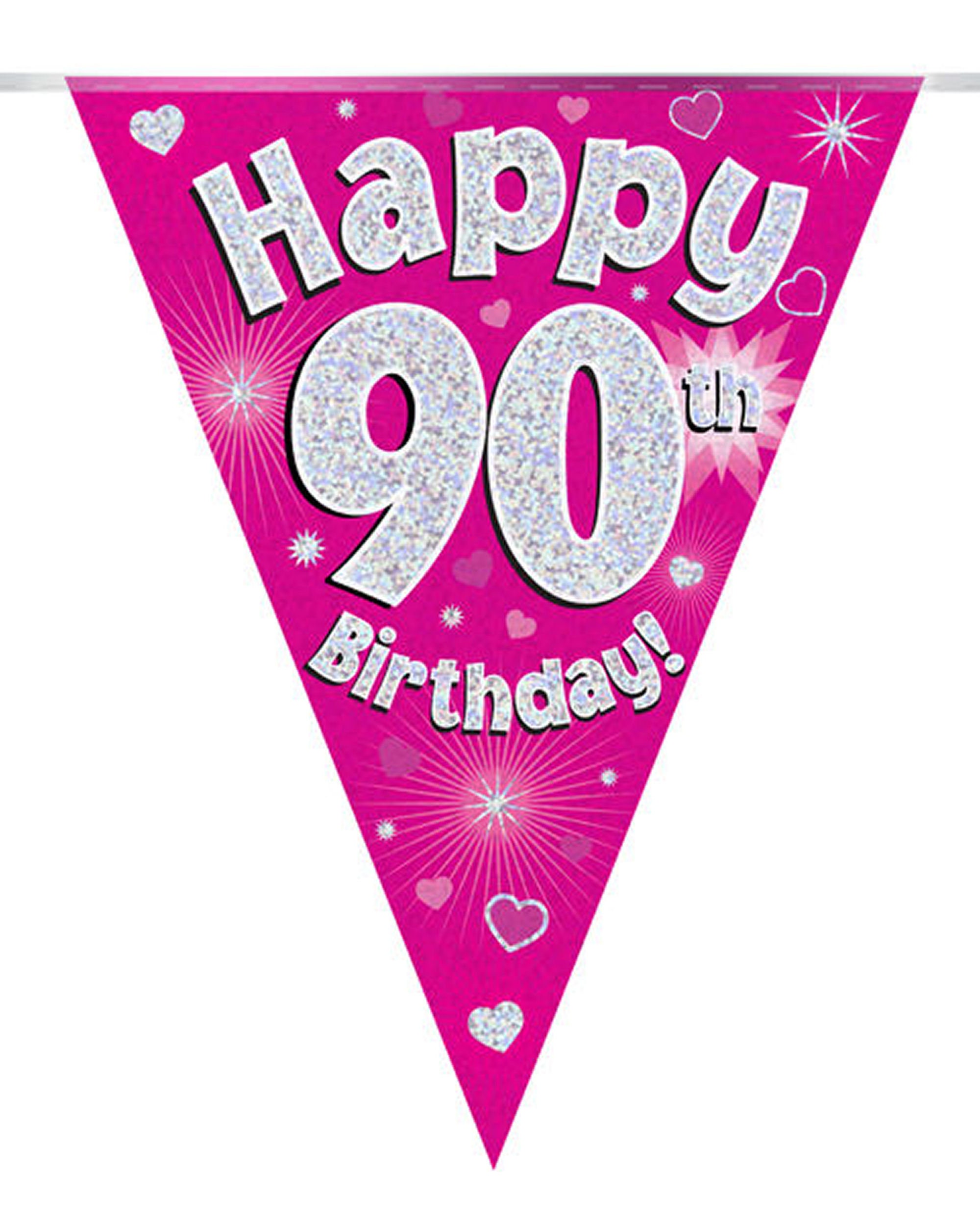 happy 4th birthday pendant banner