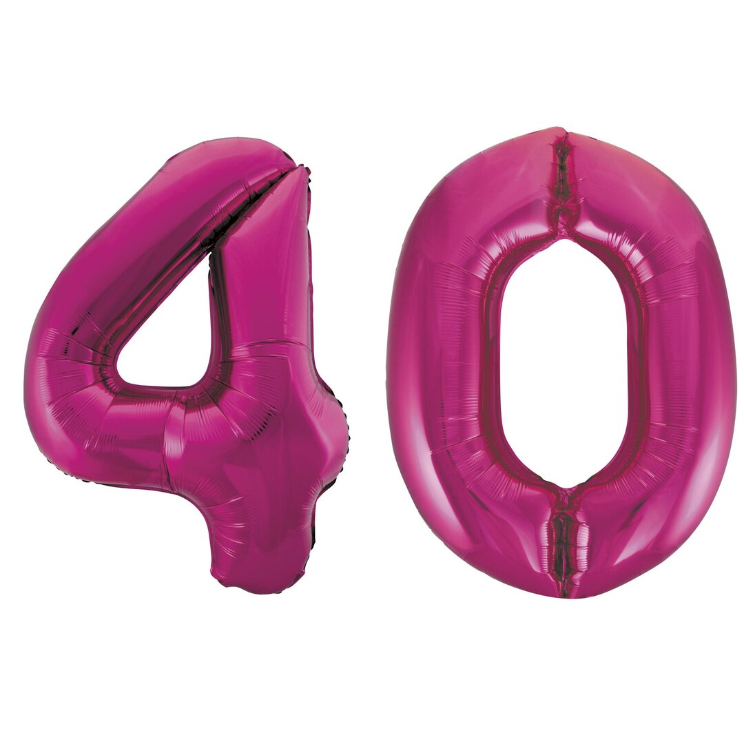 Hot Pink Balloon Kit for A 40th Birthday This Kit Contains 2 Etsy