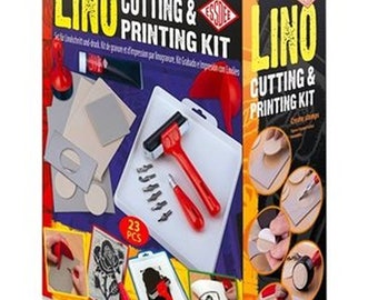 Lino Cutting And Printing Kit - Contains Everything You Need to Start Lino Printing. Great Craft Present.