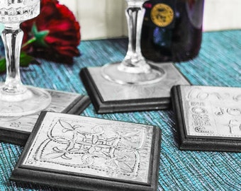 Make 4 Stunning Pewter Embossed Coasters With Our Cool Embossing Kit