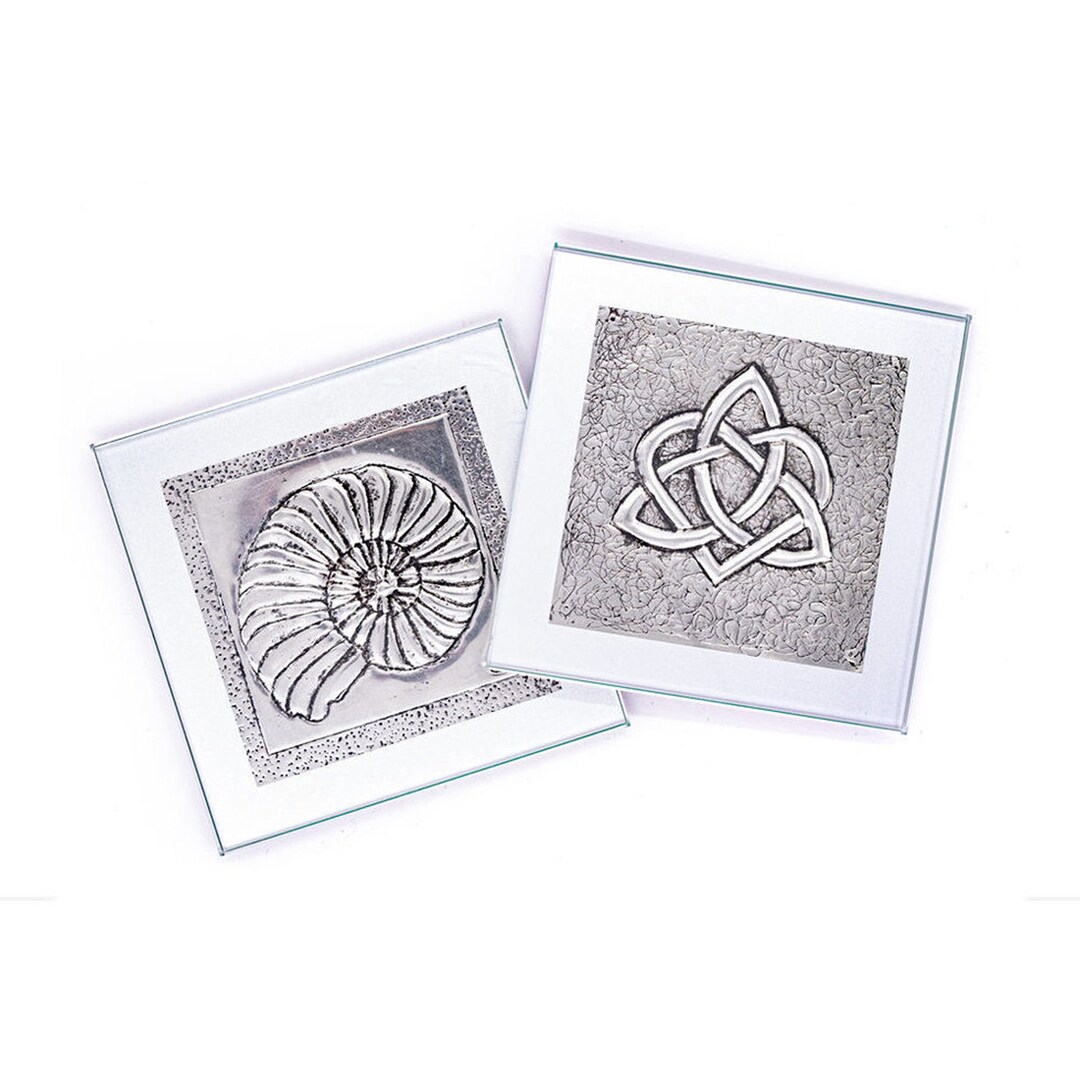 Metal Embossing Glass Coaster Kit Makes 2 Coasters Perfect Gifts for Friends and Family Etsy