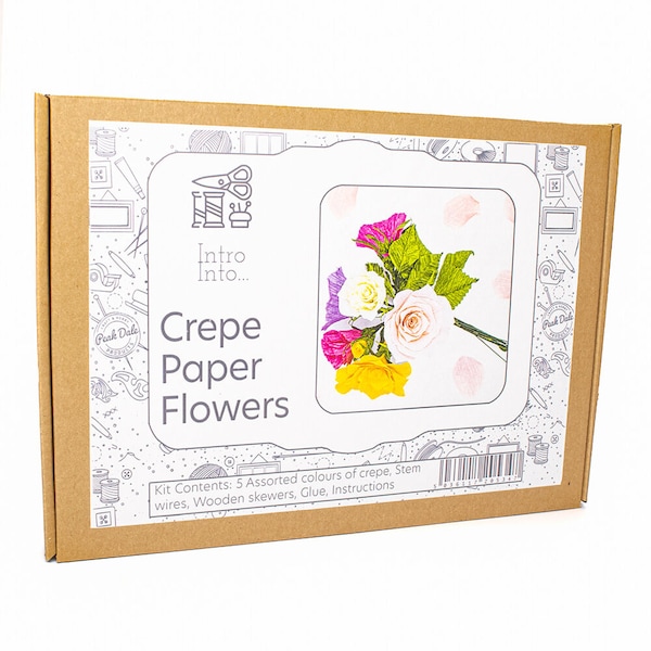 Crepe Paper Flowers Crafting Starter Kit - Perfect For Those Who Wish To Start Crafting or As A Hobby - Contains Everything You Need.