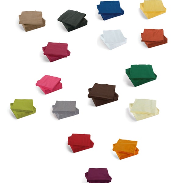 Serviettes de qualité restaurant - 39 cm x 39 cm - Serviettes en papier de luxe recyclables par paquets de 20 ou 50 - Dans un choix de 16 couleurs