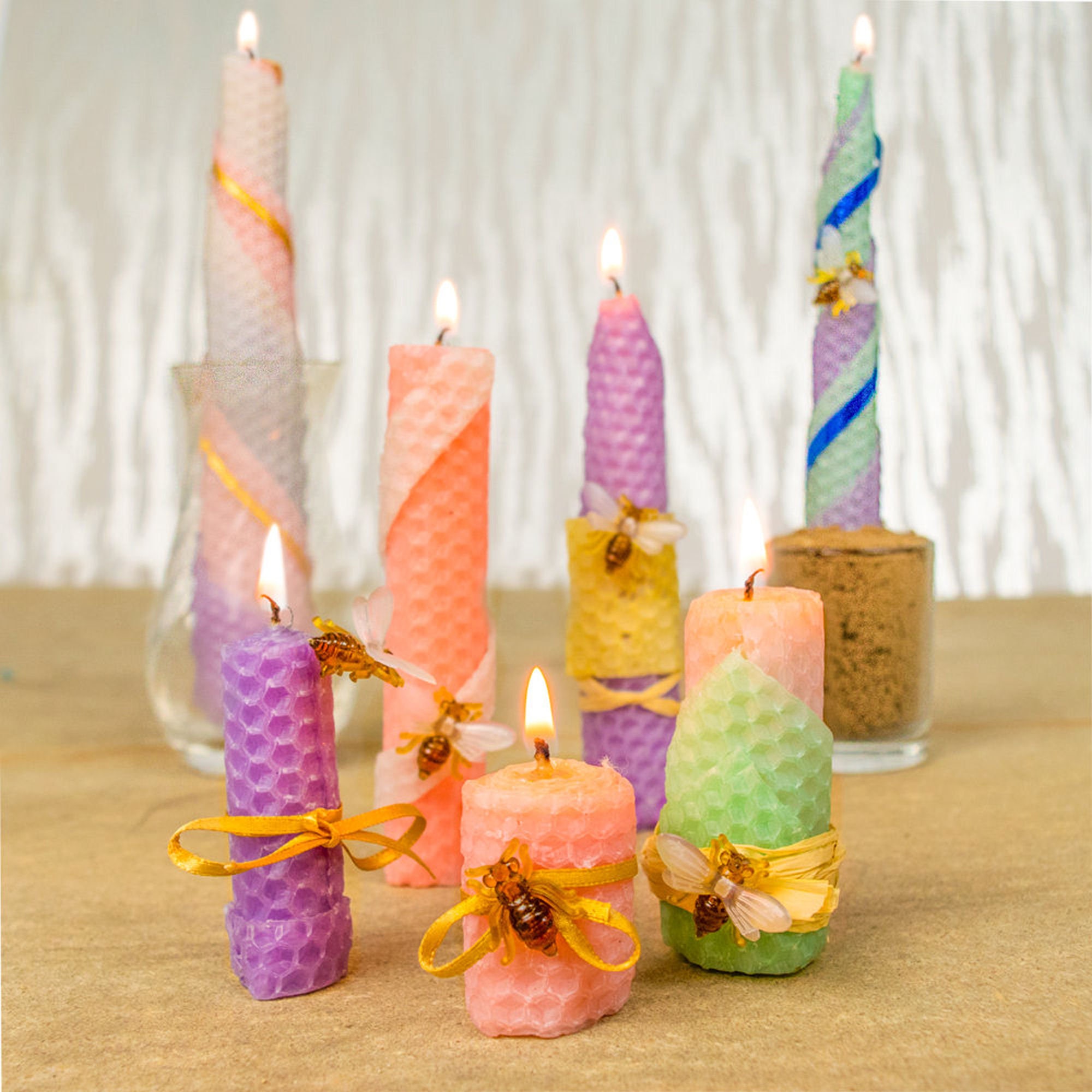 6 Ways How To Make Candles - DIY Beeswax Candles - Sew Historically