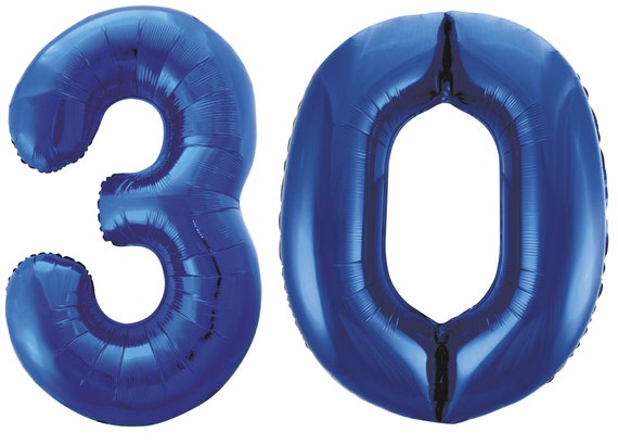 Kit palloncino blu per un 30 compleanno Questo kit contiene 2 palloncini  alti 34 pollici, pesi per palloncini, nastro e istruzioni complete. -   Italia