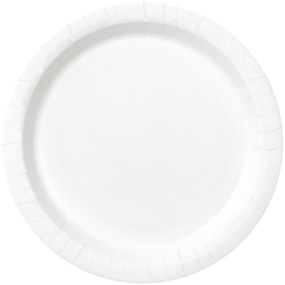 Sustainably Sourced Recyclable White Paper Plates in Packs of 20 X 7 17.4cm  or Packs of 16 X 9 22.2cm 