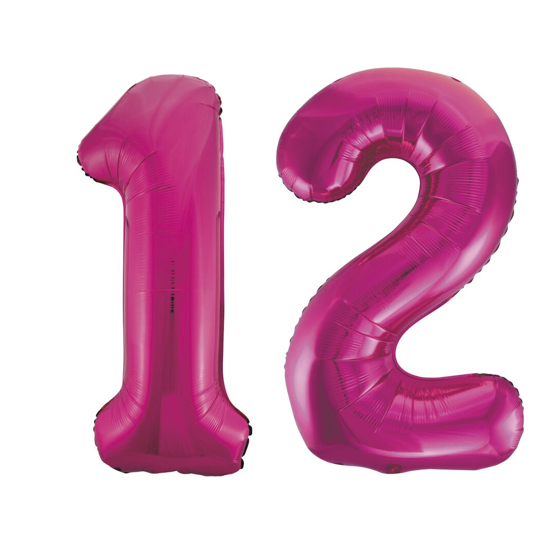 Hot Pink Balloon Kit for A 12th Birthday This Kit Contains 2 Etsy