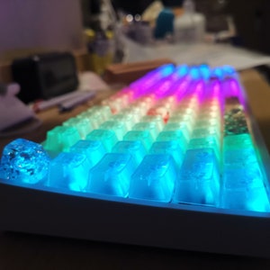 Colorful Translucent ABS Keycap Set for Mechanical Keyboards: OEM Profile, Cherry MX Compatible