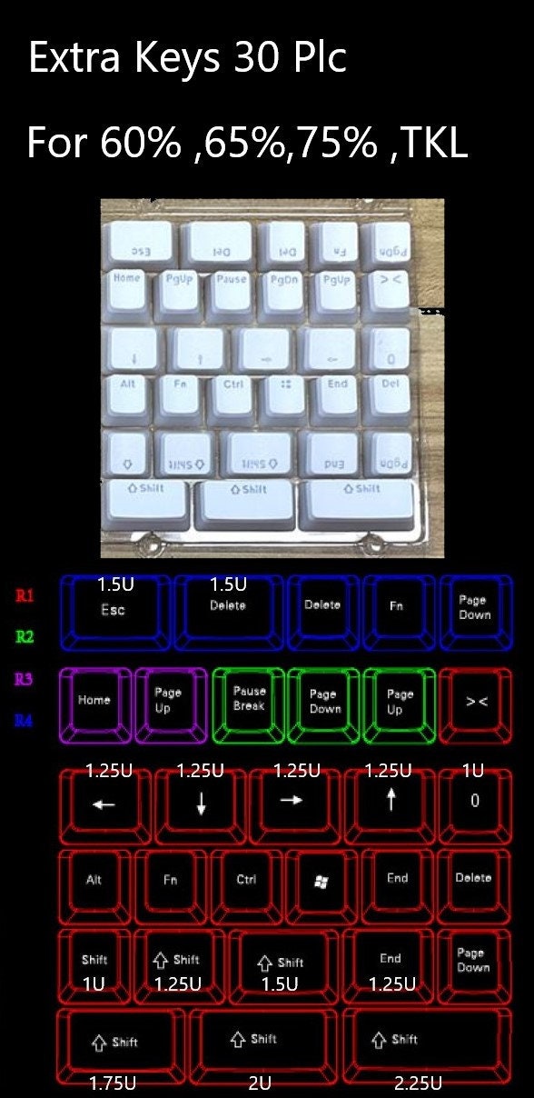 Translucent Pudding Keycaps Translucent Pudding PBT Keycaps Set for Mechanical Keyboards - OEM ...