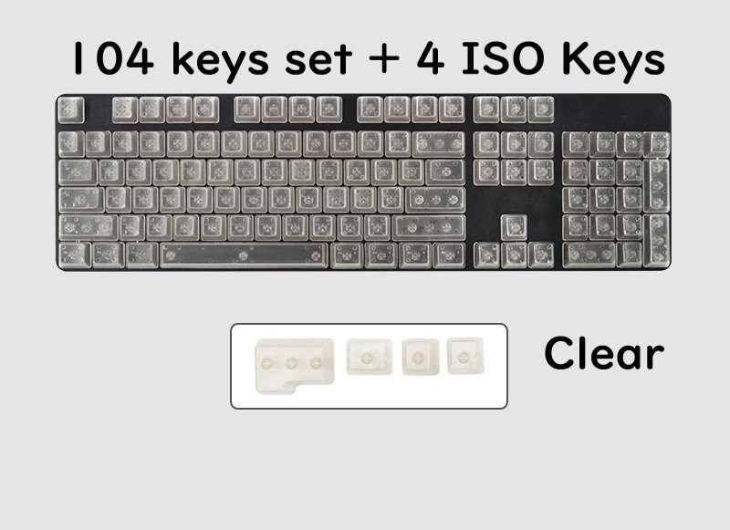 Color Translucent Abs Keycaps Set OEM Profile Cherry Mx Etsy