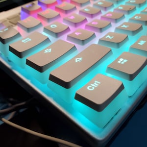 Translucent Pudding Keycaps Set for CherryMX Mechanical Keyboards - OEM Profile, Backlit, ANSI US
