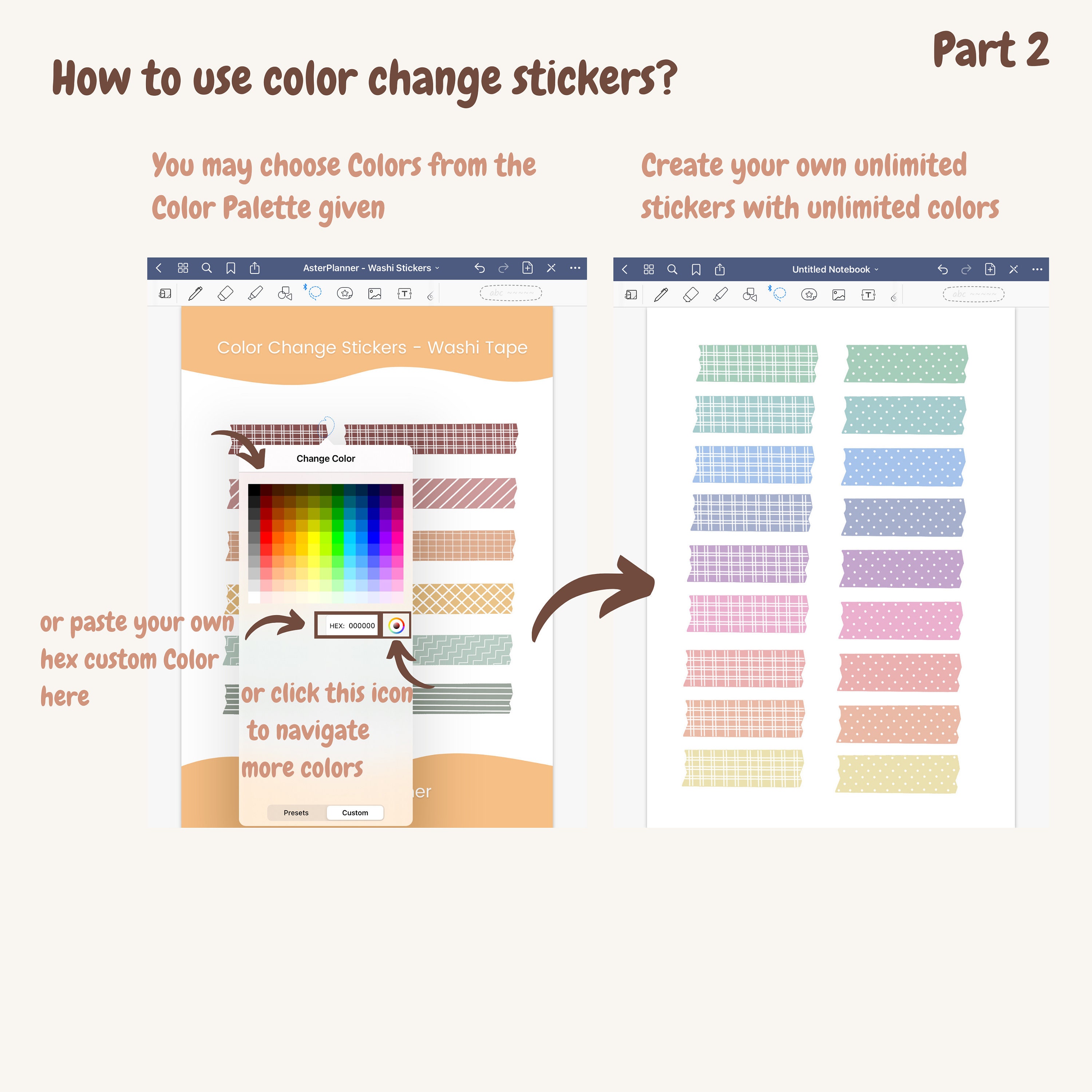 Goodnotes Digital Brush Stickers Brush Stickers Goodnotes Etsy