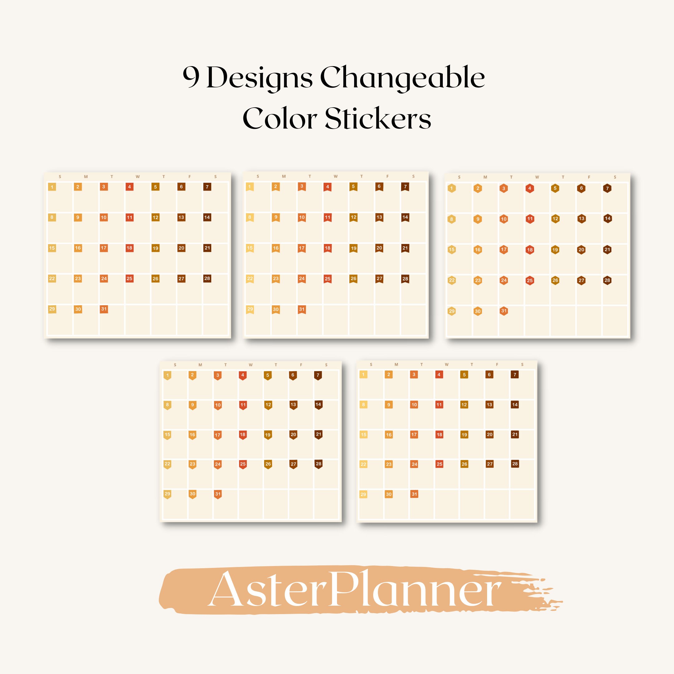 Goodnotes Numbers Stickers Goodnotes Element Color Etsy