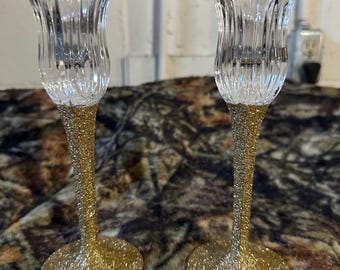 Gold Stem Candle Holders
