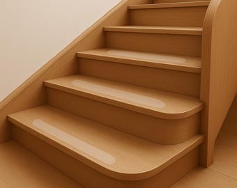 Anti-slip strips for stairs [16 pieces] [5 x 65 cm] Self-adhesive & transparent anti-slip strips Waterproof slip protection